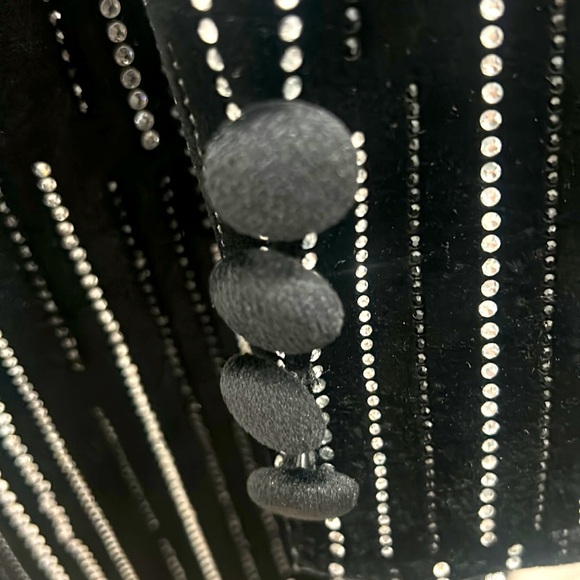 BLACK RHINESTONE BLAZER DRESS, SIZE 1X,NWOT, FULLY LINED - Picture 6 of 8